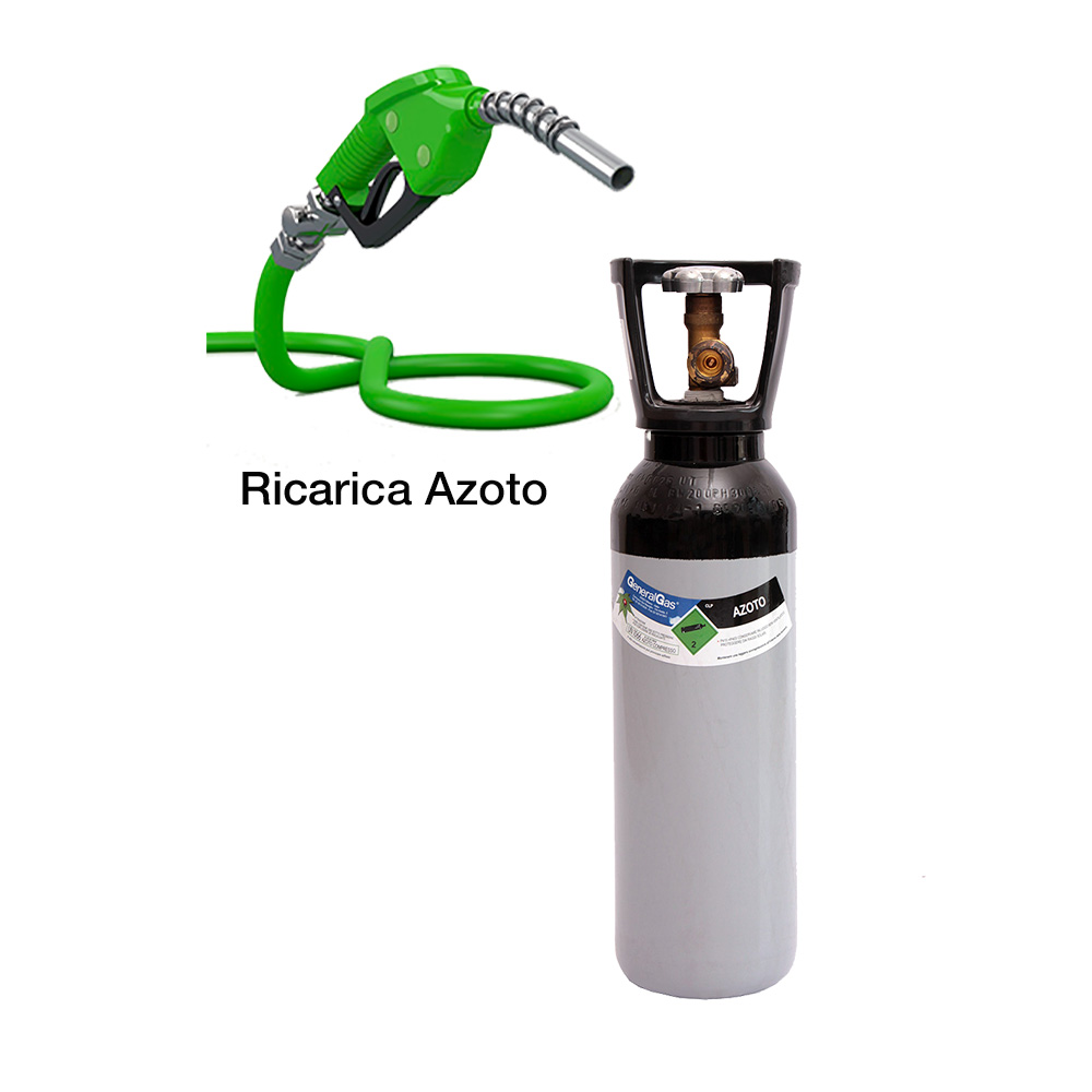 Ricarica AZOTO Bombola 5 Lt. / 1 Mc. (solo gas)